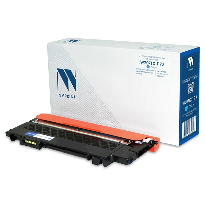 Картридж лазерный NV PRINT (NV-W2071X) для HP Color LJ 150a/150nw/178nw, голубой, ресурс 1300 страниц 364358