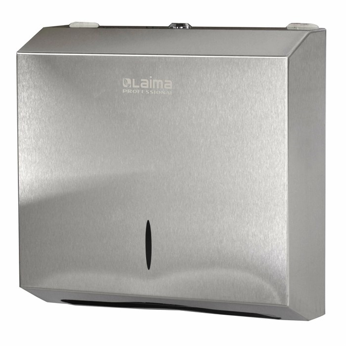 Диспенсер для полотенец LAIMA PROFESSIONAL INOX, (Система H2) Z-сложения, нержавеющая сталь, матовый, 605694 605694
