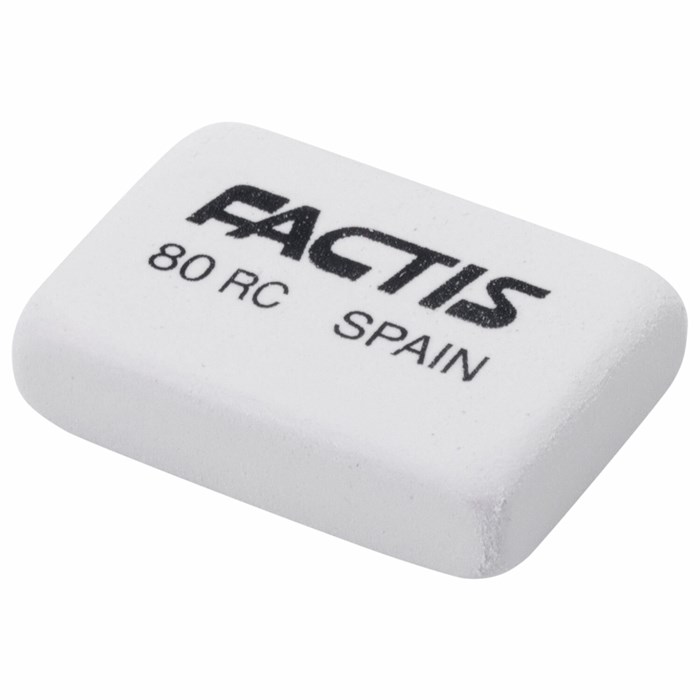 Ластик FACTIS 80 RC (Испания), 28х20х7 мм, белый, прямоугольный, CNF80RC 228000