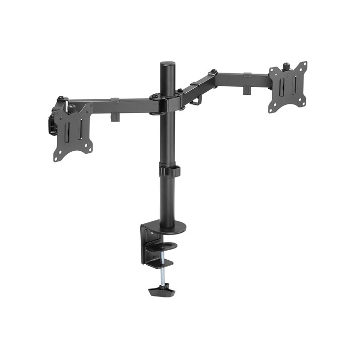 Кронштейн для двух мониторов настольный VESA 75х75, 100х100, 17"-32", до 16 кг, SONNEN STATIC, 455943 455943