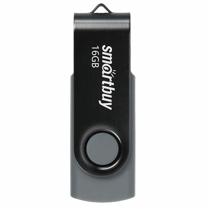 Флеш-диск 16 GB SMARTBUY Twist USB 2.0, черный, SB016GB2TWK 513907
