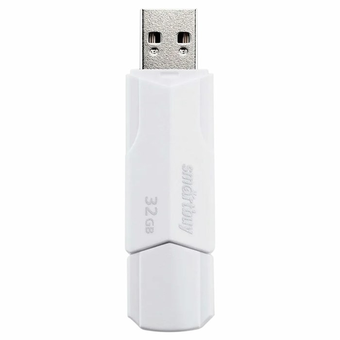 Флеш-диск 32 GB SMARTBUY Clue, USB 2.0, белый, SB32GBCLU-W 513787