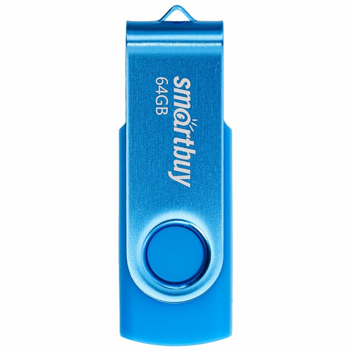 Флеш-диск 64 GB SMARTBUY Twist USB 2.0, синий, SB064GB2TWB 513910