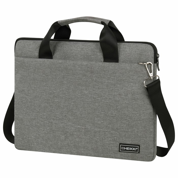 Сумка портфель HEIKKI PROFITABLE (ХЕЙКИ) с отделением для ноутбука 14", 2 кармана, серая, 26х36х3 см, 272597 272597