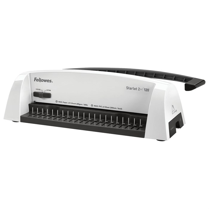 Переплетная машина д/пласт.пружины FELLOWES STARLET 2+, пробивает до 12 л., сшивает до 120 л., FS-52279 531490