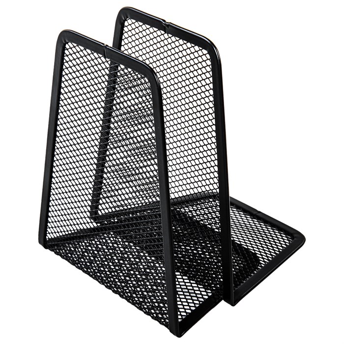Держатель (ограничитель) подставка для книг BRAUBERG "Germanium Mesh", КОМПЛЕКТ 2 штуки, металл, 237977 237977