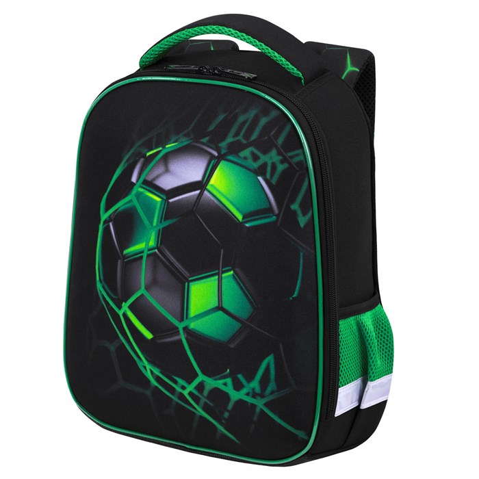Ранец BRAUBERG KIDS START, 1 отделение, 2 кармана, "Green ball", 35х26х13 см, 272092 272092