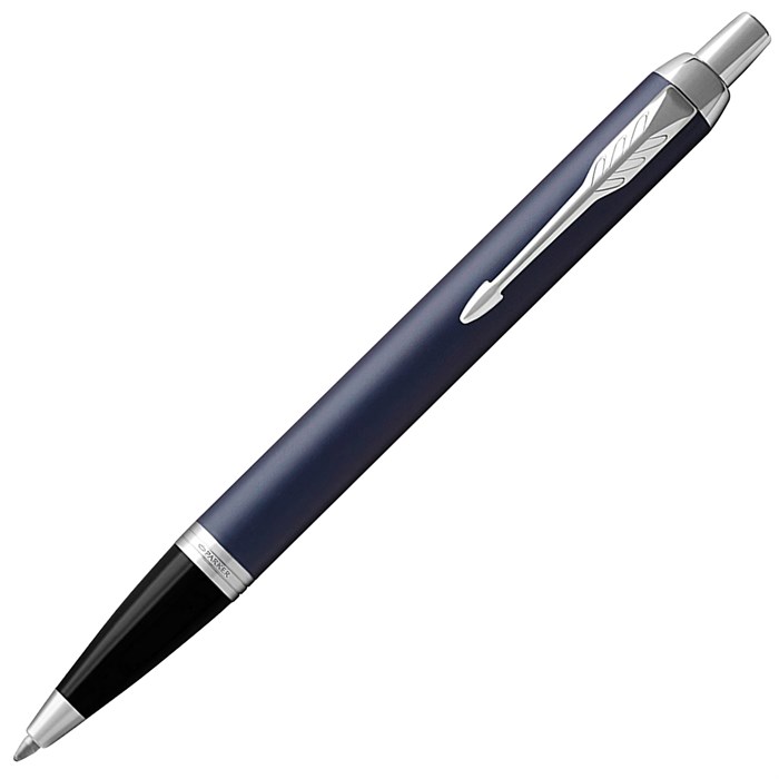 Ручка шариковая PARKER "IM Core Matte Blue CT", корпус темно-синий лак, хромированные детали, синяя, 1931668 142539