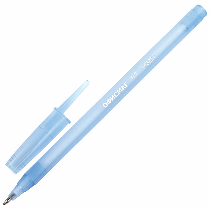 Ручка шариковая ОФИСМАГ i-STICK, СИНЯЯ, пишущий узел 0,7 мм, линия письма 0,35 мм, 143227, BP228 143227