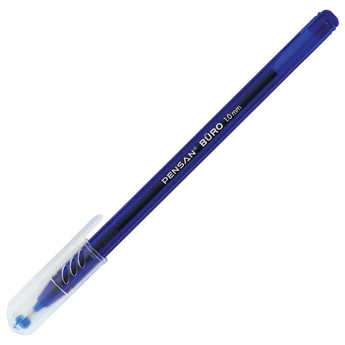Ручка шариковая масляная PENSAN "Buro", СИНЯЯ, игольчатый узел 1 мм, линия письма 0,8 мм, 2270 143833