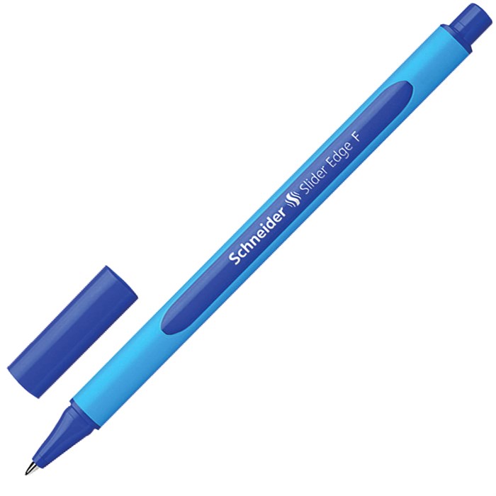 Ручка шариковая SCHNEIDER (Германия) "Slider Edge F", СИНЯЯ, трехгранная, узел 0,8 мм, линия письма 0,4 мм, 152003 143261