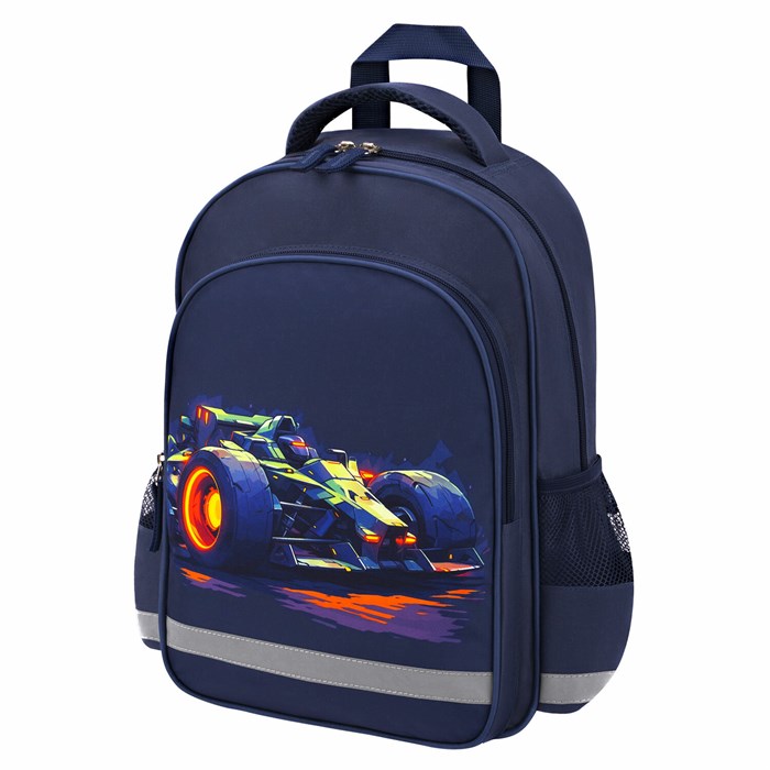 Рюкзак ПИФАГОР SCHOOL, 1 отделение, 3 кармана, "Speed bolid", 38x28х14 см, 273170 273170