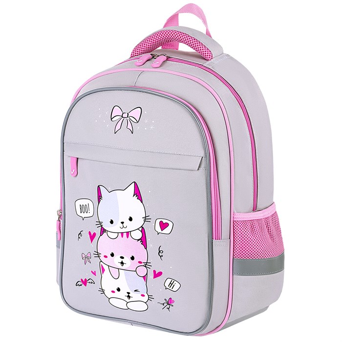 Рюкзак BRAUBERG FAVOUR, 2 отделения, 3 кармана, "Fluffy kittens", 40х29х15 см, 271417 271417