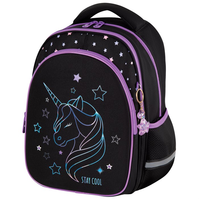 Рюкзак BRAUBERG OPTIMA, 2 отделения, с брелоком, "Radiant unicorn", 36х27х18 см, 273157 273157