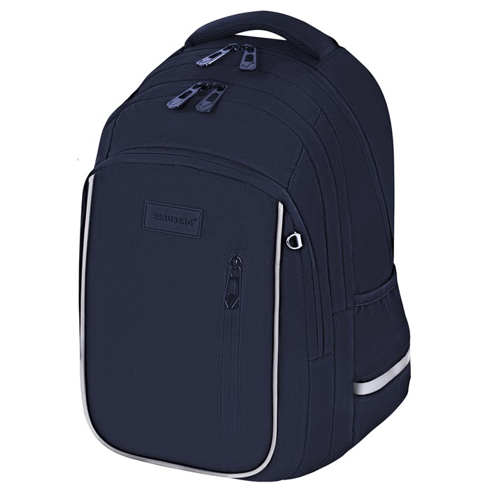 Рюкзак BRAUBERG INTENT, 2 отделения, 4 кармана, "Navy blue", 39х27х14 см, 273113 273113