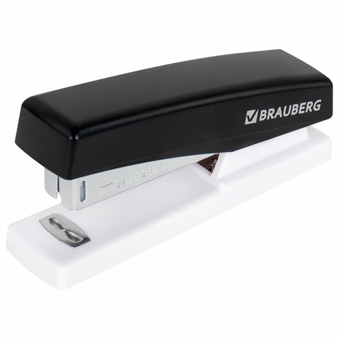 степлeр №24/6, 26/6 BRAUBERG "STYLE", до 25 листов, черный, 272747 272747