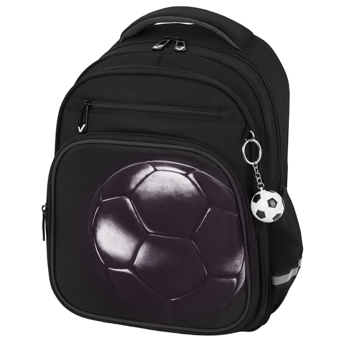 Рюкзак BRAUBERG PROFI, 2 отделения, с брелком, "Leather ball", 3D-панель, 36х27х19 см, 274416 274416