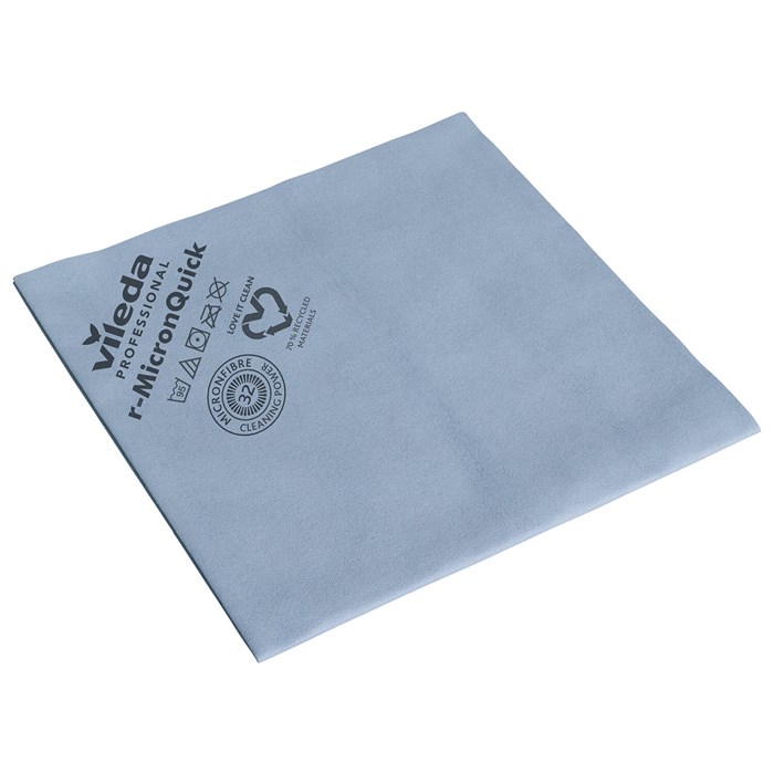 Салфетки VILEDA PROFESSIONAL "МикронКвик" КОМПЛЕКТ 5 шт., микроволокно, синий, 38х40 см, 170635 703608