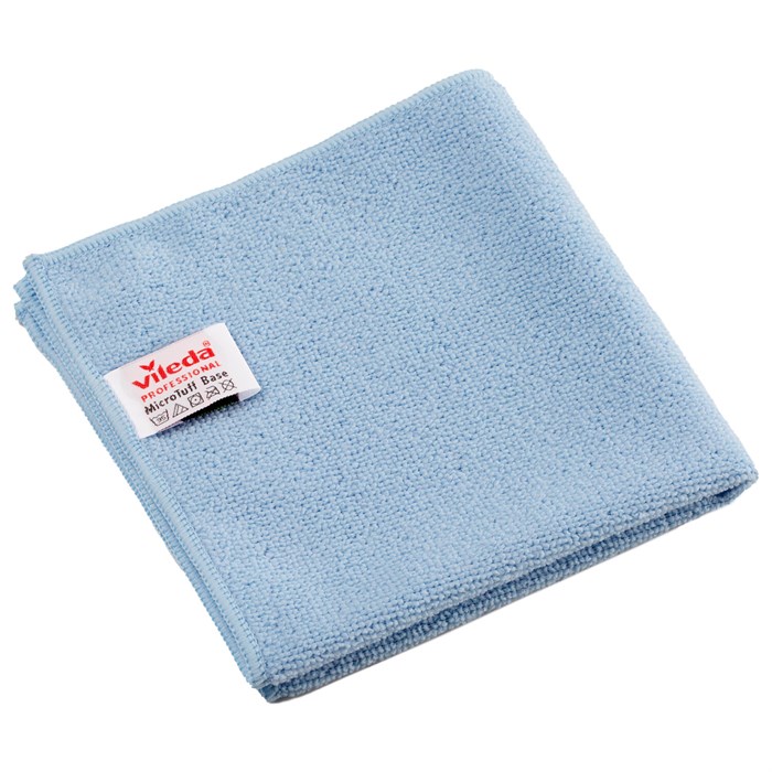 Салфетки VILEDA PROFESSIONAL "МикроТафф Бейс" КОМПЛЕКТ 5 шт., микрофибра, синий, 36х36 см, 174176 703618