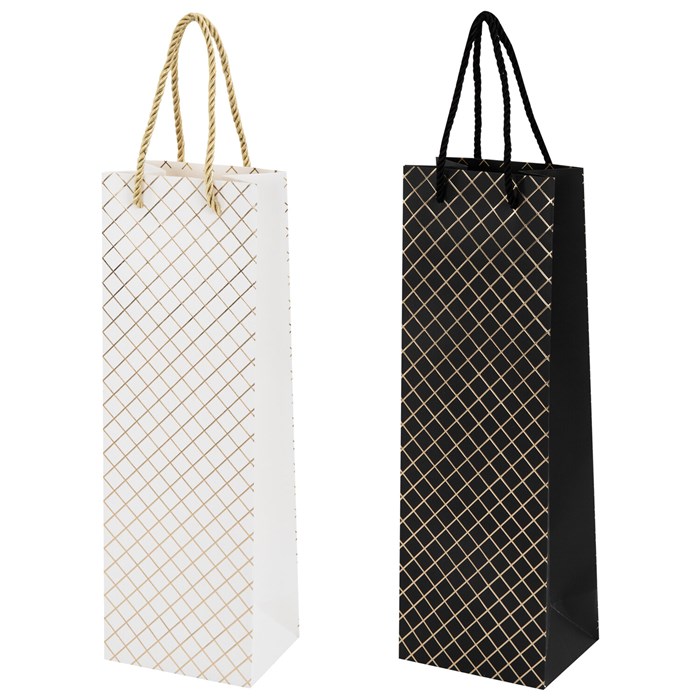 Пакет подарочный под бутылку (1 штука), 13х9x36 см (B), "Leather Bottle Bag", ассорти, ЗОЛОТАЯ СКАЗКА, 700802 700802