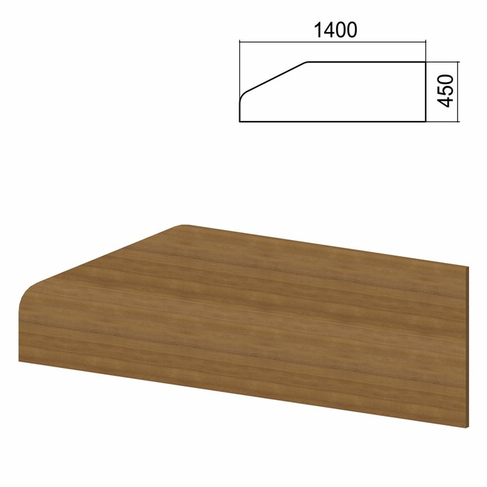 Экран-перегородка к столам Арго шириной 1400 мм, орех (КОМПЛЕКТ С ФУРНИТУРОЙ) 981516 - фото 56419