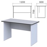 Стол письменный Монолит, 1200х600х750 мм, цвет серый, СМ21.11 640079