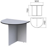 Стол приставной к столу для переговоров (640112) Монолит, 900х700х750 мм, серый, ПМ19.11 640115
