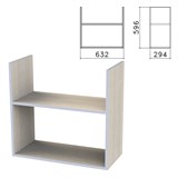 Полка навесная настенная Бюджет, 632х294х596 мм, дуб шамони светлый 640643