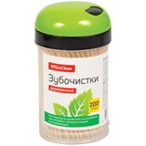Зубочистки деревянные OfficeClean, 200шт., в баночке O258861