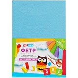 Фетр ArtSpace, А4, 5л., 5цв., 2мм, пастель O315389