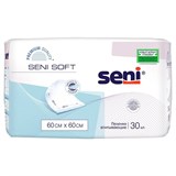 Пеленки 60х60 см, SENI SOFT, КОМПЛЕКТ 30 шт., впитывающие, одноразовые, SE-091-S030-J02 630982