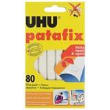 Подушечки клеящие UHU Patafix, 80 шт., бесследное удаление, многоразовые, белые, 39125 605787