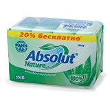 Мыло туалетное антибактериальное 300 г ABSOLUT (Абсолют) КОМПЛЕКТ 4 шт. х 75 г "Алоэ",без триклозана, 6065 600762