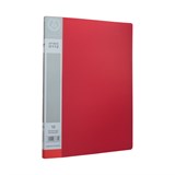 Папка с  10  файлами , А4,  0,5мм : Красный