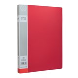 Папка с  30  файлами , А4,  0,6мм : Красный