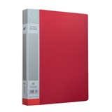 Папка с  40  файлами , А4,  0,65мм : Красный