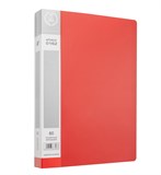 Папка с  60  файлами , А4,  0,65мм : Красный