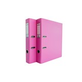 Папка-регистратор Tiralana Flax Vinil, 50 мм, розовая с металлическим уголком
