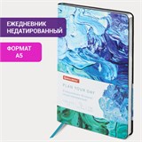 Ежедневник недатированный А5 (138х213 мм), BRAUBERG VISTA, под кожу, гибкий, 136 л., "Blur", 112031 112031