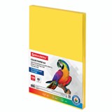 Бумага цветная BRAUBERG, А4, 80 г/м2, 100 л., интенсив, желтая, для офисной техники, 112450 112450