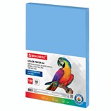 Бумага цветная BRAUBERG, А4, 80 г/м2, 100 л., интенсив, синяя, для офисной техники, 112453 112453