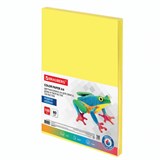 Бумага цветная BRAUBERG, А4, 80 г/м2, 100 л., медиум, желтая, для офисной техники, 112454 112454