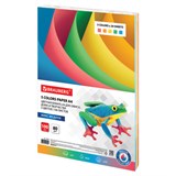 Бумага цветная BRAUBERG, А4, 80 г/м2, 100 л., (5 цветов х 20 л.), медиум, для офисной техники, 112462 112462