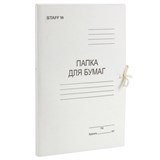 Папка для бумаг с завязками картонная STAFF, гарантированная плотность 310 г/м2, до 200 листов, 121120 121120