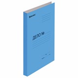 Скоросшиватель картонный мелованный BRAUBERG, гарантированная плотность 360 г/м2, синий, до 200 листов, 121518 121518