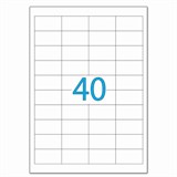 Этикетка самоклеящаяся 48,5х25,4 мм, 40 этикеток, белая, 70 г/м2, 50 листов, LOMOND, 2100195 121868