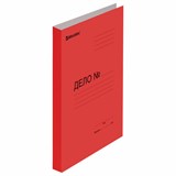 Скоросшиватель картонный мелованный BRAUBERG, гарантированная плотность 360 г/м2, красный, до 200 листов, 124575 124575