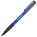 Ручка шариковая автоматическая с грипом BRAUBERG Explorer, СИНЯЯ, корпус синий, узел 0,7 мм, линия письма 0,35 мм, 140581 140581