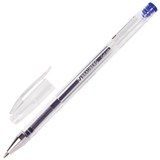 Ручка гелевая BRAUBERG Jet, СИНЯЯ, корпус прозрачный, узел 0,5 мм, линия письма 0,35 мм, 141019 141019