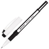 Ручка гелевая с грипом BRAUBERG Contact, ЧЕРНАЯ, корпус черный, игольчатый узел 0,5 мм, линия письма 0,35 мм, 141185 141185